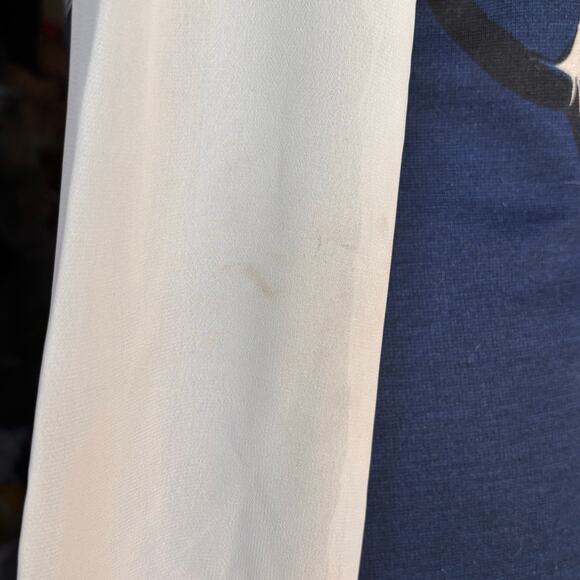 Yumi Owl Woodland Print Peter Pan Collar Dress Navy Cream Size 6/8 Forestcore - Picture 11 of 13